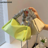 Diamond Pleated Tote Bag Soft PU Leather Women's Handbag