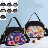 Women's Floral Crossbody Bag Nylon Mini Messenger Handbag