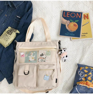 Large Capacity Student Shoulder Bags Waterproof Handbag