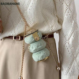 Mini Bottle Shape Women Thick Chain Strap Shoulder Bags Lipstick Pocket