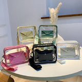 Clear PVC Crossbody Bag for Women Shoulder Travel Handbag