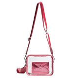 Clear PVC Crossbody Bag for Women Shoulder Travel Handbag