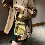 Clear PVC Crossbody Bag for Women Shoulder Travel Handbag