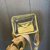 Clear PVC Crossbody Bag for Women Shoulder Travel Handbag