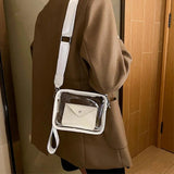 Clear PVC Crossbody Bag for Women Shoulder Travel Handbag