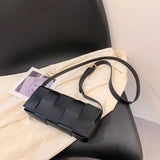 Summer Shoulder Bag Solid Women's Handbag Braided Small Wallet