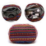 Women Ethnic Hippie Bucket Bag Fringe Large Tote Travel Bag