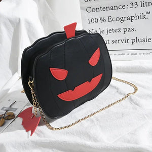 Stylish Pumpkin Patent Leather Chain Shoulder Bag