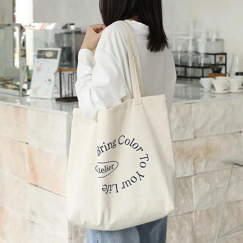 Women's Casual Art Canvas Tote Bag Handbag Retro Shoulder Shopping Bags