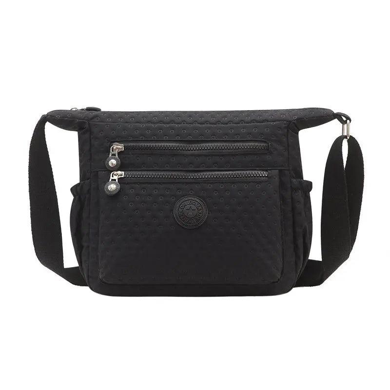 Women's Waterproof Nylon Shoulder Bag Zipper Crossbody Purse