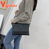 Rivet Skull Shoulder Bag Women PU Leather Handbag Purse Hand Bags