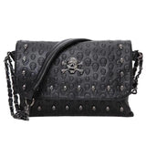 Rivet Skull Shoulder Bag Women PU Leather Handbag Purse Hand Bags