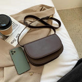 PU Leather Shoulder Bags for Women Crossbody Messenger Bag Chest Saddle Bag