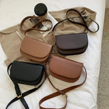 PU Leather Shoulder Bags for Women Crossbody Messenger Bag Chest Saddle Bag