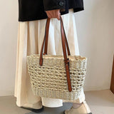 Straw Weave Bag for Women Summer Shoulder Handbags Beach Basket