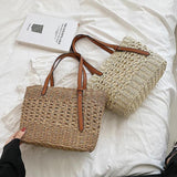 Straw Weave Bag for Women Summer Shoulder Handbags Beach Basket