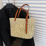 Straw Weave Bag for Women Summer Shoulder Handbags Beach Basket