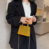 Chain Jelly Lipstick Bag Women's Shoulder Crossbody PVC Mini