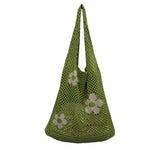Girl Flower Cut-out Shoulder Bag for Women Large Capacity Versatile Handbag
