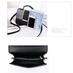 Small Square Lattice Crossbody Bag for Women