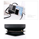 Small Square Lattice Crossbody Bag for Women