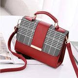 Small Square Lattice Crossbody Bag for Women