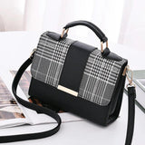 Small Square Lattice Crossbody Bag for Women