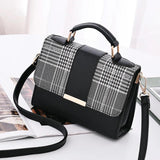 Small Square Lattice Crossbody Bag for Women