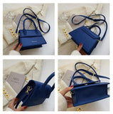 Small Size Crossbody Messenger Bag for Women Solid Color Handbag