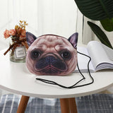 3D Mini Shoulder Bags Women's Animal Prints Handbag Cat Dog Print Crossbody Bag