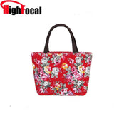 Flower Pattern Canvas Handbags Small Female Bag