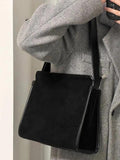 Matte Leather Business Shoulder Bags Vintage Ladies Messenger Bag