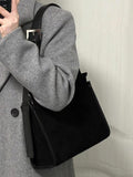 Matte Leather Business Shoulder Bags Vintage Ladies Messenger Bag