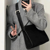 Matte Leather Business Shoulder Bags Vintage Ladies Messenger Bag