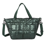 Quilted Nylon Women's Shoulder Bag Handbag Large Square Crossbody Bag Winter
