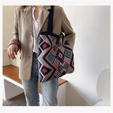 Bohemian Neutral Canvas Handbags Ethnic Shoulder Purses
