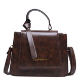 Brown PU Leather Crossbody Bag Women Arrival Casual Shoulder Handbags