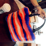 Plush Shoulder Bag for Women Casual Winter Tote