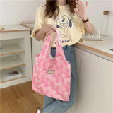 Canvas Jacquard Tote Shoulder Bags Eco Ladies Travel Shopper