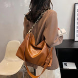 Women Chain Shoulder Bag PU Leather Crossbody Hobo Handbag