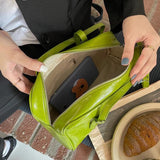 Spring Green PU Leather Shoulder Bag for Women