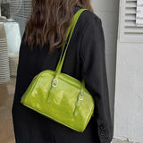 Spring Green PU Leather Shoulder Bag for Women