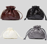 Vintage Drawstring Bucket Bag Small Crossbody Bag Woman Nylon Cotton Shoulder Ba