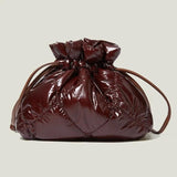 Vintage Drawstring Bucket Bag Small Crossbody Bag Woman Nylon Cotton Shoulder Ba