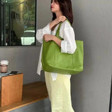 Summer Tote Handbag PU Leather Lady Shoulder Bags