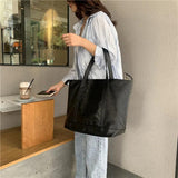 Summer Tote Handbag PU Leather Lady Shoulder Bags