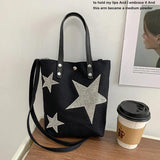Canvas Shoulder Bag Female Star Y2K Personalized Handbag Large Capacity