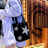 Canvas Shoulder Bag Female Star Y2K Personalized Handbag Large Capacity