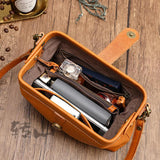 Vintage Style Leather Shoulder Bag Clutch Crossbody Travel Handbag
