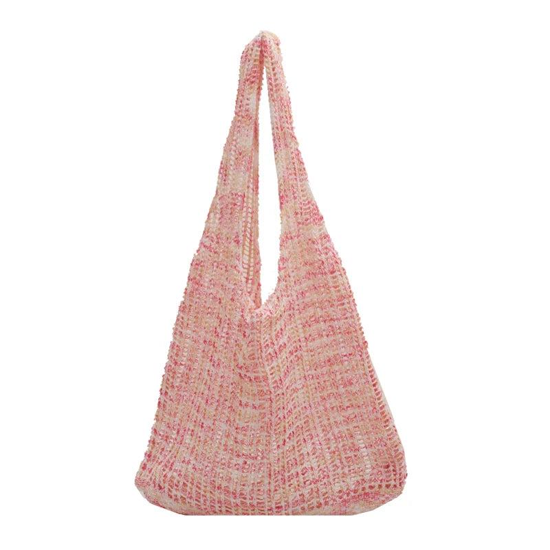 Mesh Weaving Top Handle Shoulder Bag for Summer Party